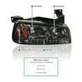 thumbnail image 3 of Spec-D Tuning Smoke LED Headlights Compatible with 2006-2010 Dodge Charger L+R Pair Head Light Lamp Assembly, 3 of 6