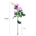 thumbnail image 3 of Harpi Solar Lights Outdoor Clearance, Solar Garden Lights Decor, Solar Flowers Decorative Lights with 3 Rose Flowers, 7 Color Changing Waterproof Solar Flowers for Outside Yard Pathway Decoration, 3 of 9