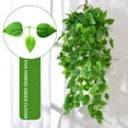 thumbnail image 5 of Yirtree Small Fake Hanging Plant, Artificial Potted Plant Faux Ivy Vine Plant Hanging Plant Pothos for Shelf Home Office Indoor Outdoor Garden Greenery Decor 41.34in, 5 of 8