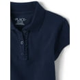thumbnail image 2 of The Children's Place Girls Uniform Short Sleeve Ruffle Pique Polo, Sizes XS-XXL, 2 of 3