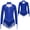 Blue, variant on Girls Sparkly Tassel Long Sleeve Gymnastics Leotard Latin Jazz Samba Salsa Dance Bodysuit Skating Dancewear Blue 6
