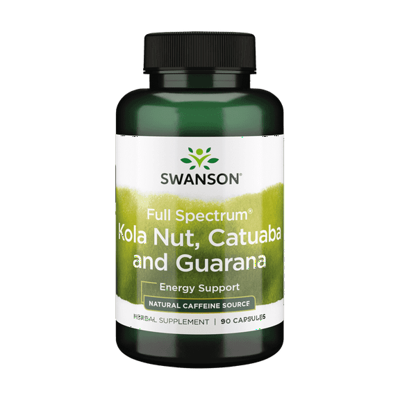 Swanson Full-Spectrum Kola Nut, Catuaba, Guarana 90 Capsules