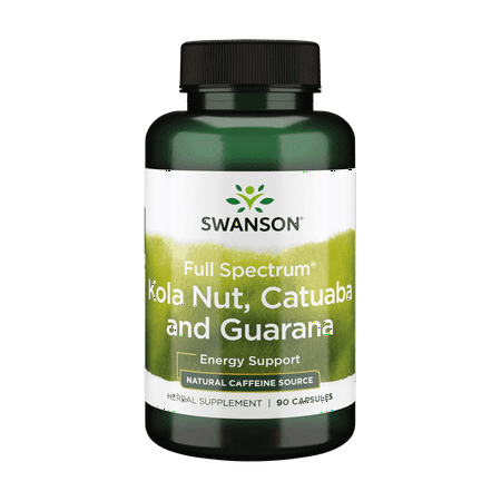 Swanson Full-Spectrum Kola Nut, Catuaba, Guarana 90 Capsules
