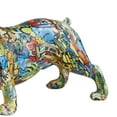 thumbnail image 4 of 15" x 8" Multi Colored Resin Bulldog Sculpture, by DecMode, 4 of 8