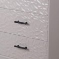 thumbnail image 3 of Benjara 3 Drawer Wooden Accent Stand with Embossed Leaf Texture, Gray, 3 of 5