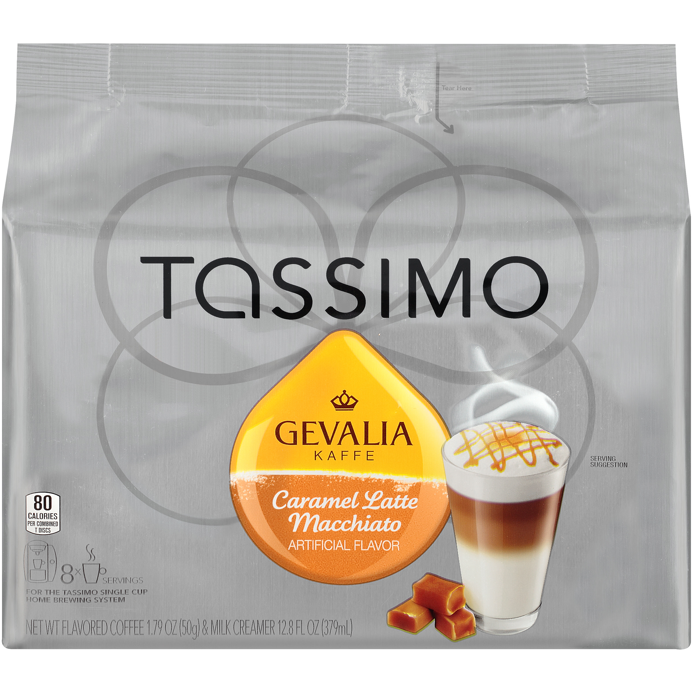 Gevalia Caramel Latte Macchiato Coffee TDisc for Tassimo Brewing