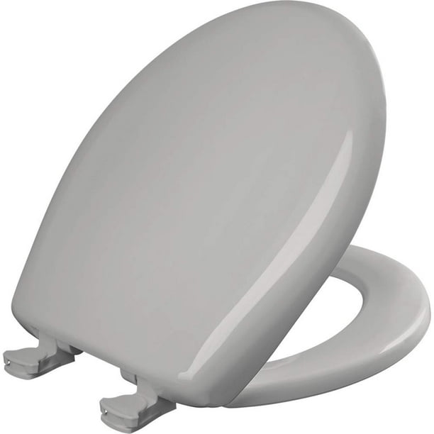 Asiento de Inodoro Bemis Classic con Cierre Lento Redondo Plateado