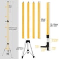 thumbnail image 3 of MUTOOP 12Ft/3.7M Professional Laser Level Pole with Tripod & Mount - 1/4" & 5/8" Adapters, Adjustable Telescoping Laser Level Pole for Rotary/Line La, 3 of 8