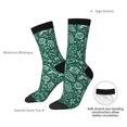 thumbnail image 4 of Bingfone Compression Socks for Women and Men Long Socks for Running Athletic Cycling Nurse- Green Christmas, 4 of 6