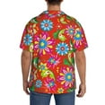 thumbnail image 5 of KLL Vector Mexican Otomi Style Bright Print Men's Shirt Short Sleeve Button Down Summer Cuba Beach Shirts- Small, 5 of 7