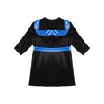 thumbnail image 4 of Moggemol Garçons Enfants Robe de Boxe Robe Longueur Complète Cape à Capuche en Satin avec Ceinture Tenue de Boxe d'Halloween Noir&Bleu 8, 4 of 5