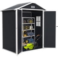 Syngar 6ft x 4ft Outdoor Plastic Storage Shed, All-Weather Tool Shed ...