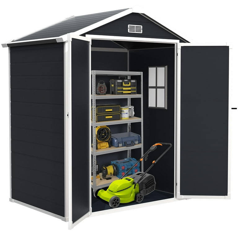 Syngar 6ft x 4ft All-Weather Plastic Storage Shed Syngar 6ft x 4ft All-Weather Plastic Storage Shed