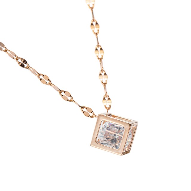 serony Pendant Necklace Collar Choker Jewelry Personalized Present Accessories Type 2 Rose Gold 1Set