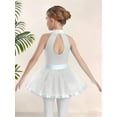 thumbnail image 6 of inlzdz Girls Sparkly Sequins Sleeveless Ballet Dance Dress Princess Party Ballerina Tutu Skirt Leotard White 12, 6 of 7