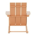 thumbnail image 6 of GARDEN Set of 4 Modern Plastic Outdoor Rocking Chairs for Patio Porch, Teak, 6 of 9
