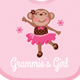 thumbnail image 4 of Inktastic Grammie Girl Ballerina Monkey Girls Baby Bib, 4 of 4