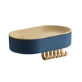 thumbnail image 2 of Billuyoard Jabonera de baño, soporte de caja de jabón de baño montado en la pared con gancho, estante de almacenamiento de esponja, plástico para Juegos de accesorios de baño Azul Billuyoard HA003097-02, 2 of 6