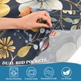 thumbnail image 4 of Yayeee Kitchen Valance Rod Pocket 54" x 18" Living Room Window Curtain, Navy Floral Pattern, 4 of 6