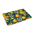 thumbnail image 2 of Xecao Fresh Orange print Flannel Mat: Non-slip, 16x24in. Ideal for kitchen, bedroom, bath & living room., 2 of 9