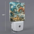 thumbnail image 2 of Fuzoiu Red Blue Dragon Battle Epic Print Dusk to Dawn LED Night Light with Light Sensor, Energy-Efficient Touch-Safe Night Lamp for Home, Office, and Kids' Rooms-EU, 2 of 7