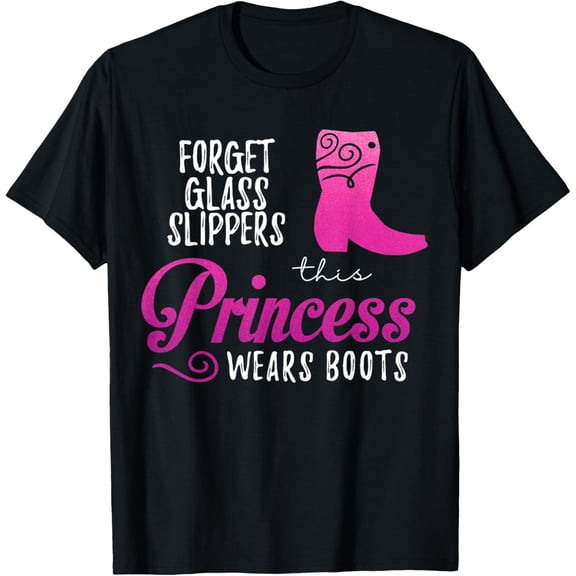 t-shirt Princess Cowboy Boots Western Cowgirl Rodeo Girl T-Shirt.