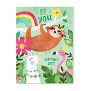 Jewelkeeper Safari Design Stationery Letter Set - Includes Lined Letter Writing Paper, Animal Stickers, Envelope Seals - for Girls and Boys- Ideal for Notes and Invitations - 8.5" x 6.5" x .5"