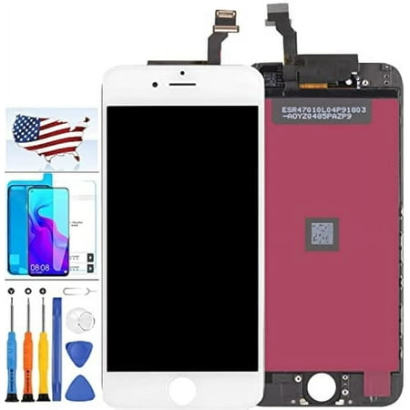 for iPhone 6 Screen Replacement A1549 A1586 A1589 LCD Screen for iPhone 6 Display Digitizer Touch Glass Full Assembly Repair Kit with Tools (Not Fit for iPhone 6 Plus)