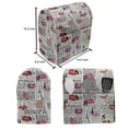 thumbnail image 4 of Paris Stand Mixer Cover, Eifel Tower Sketches and Lipstick Kises Pattern, Kitchen Appliance Organizer Bag Cover with Pockets, 5 Quarts, Charcoal Grey Multicolor, by Ambesonne, 4 of 4
