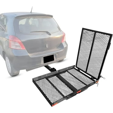 Kojem Wheelchair Carrier Scooter Carrier Cargo Carrier Hitch Rack w/ Ramp Folding Steel