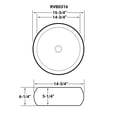 thumbnail image 2 of Ruvati Rvb0316 Vista 16" Round Porcelain Vessel Bathroom Sink - White, 2 of 7
