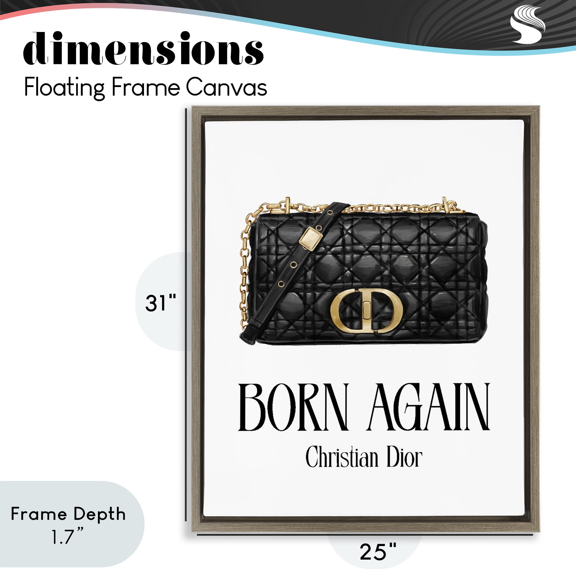 Stupell Industries Born Again Christian Bag Brown Framed Floater Canvas Wall Art, design by Ziwei Li