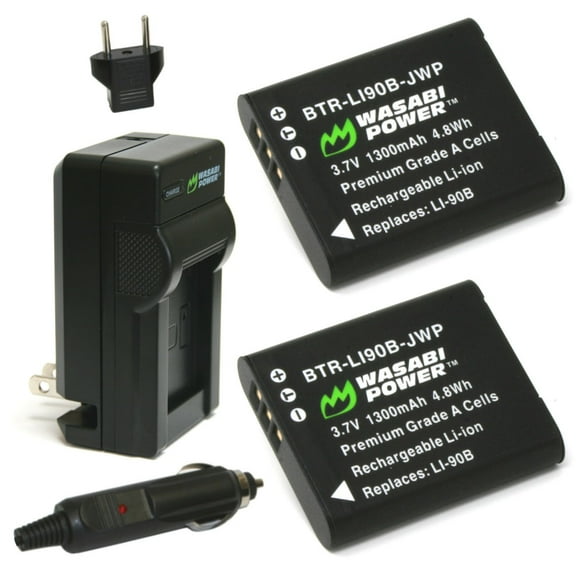 Wasabi Power Battery (2-Pack) and Charger for Ricoh DB-110
