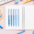 thumbnail image 5 of 5 Pack Click Gel Pens, 0.7mm Fine Point, 15.5cm/6.14in Retractable Black Ink Pens, Pastel Multicolor Set for Office & Journaling, 5 of 9