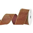thumbnail image 2 of HOMEFORD Christmas Net Overlay Velvet Wired Ribbon, 2-1/2-inch, 10-yard, Red/Gold, 2 of 3