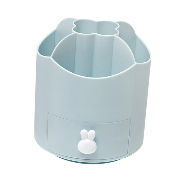 Organizador de Brochas de Maquillaje shamjiam Portalápices 360 Grados Azul