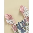 thumbnail image 6 of Bagilaanoe Toddler Baby Girl Summer Clothes Ruffle Floral Jumpsuit Strap Pants 1T 2T 3T 4T 5T Romper Overalls One-Piece Outfits, 6 of 9