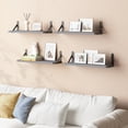 thumbnail image 2 of Estantes flotantes YGEOMER de pared, 42 cm, color gris, juego de 6 unidades, 2 of 7