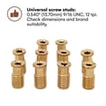thumbnail image 2 of Wood Grip | 10 Pack MB1 Pool Cover Brass Anchor Head Screw Bolt for Concrete and Pavers | Loop Lock Pool Cover Parts | Pool Cover Replacement Parts | Loop Loc Spring Covers (10 Pack), Drywall Anchors, 2 of 6