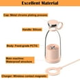 thumbnail image 3 of MINKUROW Personal Size Blender,Portable Blender,Battery Powered USB Blender (Pink), 3 of 7