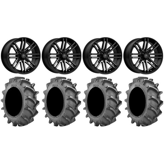 MSA Black Rogue 16" UTV Wheels 33X9.5 BKT 171 Tires Polaris RZR XP 1000 / PRO XP / Ranger XP 900/1000