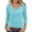 Sky Blue, variant on WHEANG Womens Plus Size Long Sleeve T-Shirts Trendy Casual Scallop Trim V Neck Tunic Tops Curvy Loose Fit Blouse Tees Womens Tops Shirts Summer Tees Outfits Clothes Size XXXL White