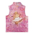 thumbnail image 5 of Pzuqiu Capybara Sleeveless Vests for Girls 7-8 Polyester Casual Zipper Winter Sleeveless Jacket with Pockets Comfortable Toddler Girl Clothes Warm for Outdoor Activities, 5 of 7