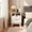Solid White, variant on KeyWhat Modern Nightstand with Charging Station, Mid-Century Wood End Table Side Table for Living Room, Fluted Panel, Natural Oak