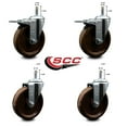 thumbnail image 2 of 5 High Temp Phenolic Wheel Swivel 7/16 Inch Stem Caster Set 2 Total Lock Brake, 2 of 2