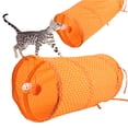 thumbnail image 3 of BIMZUC Foldable Cat Dot Tent Long Tunnel Bed Toy Interactive Playing Toys Hide Tunnel, Orange, 19.68 inches / 50 cm, 3 of 8