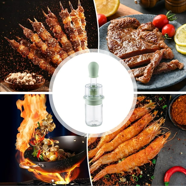 Cooking Oil Sprayer | 230ml Dispenseur Transparent Anti-Fuites Qualité Alimentaire avec Brosse,Vaporisateur pour Huile d'Olive,Pour Pâtisserie Friture Barbecue Cocktail Vinaigre Beauté