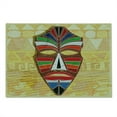 thumbnail image 2 of Tiki Bar Cutting Board, Colorful Vivid on Vintage Style Backdrop Geometric Prehistoric, Decorative Tempered Glass Cutting and Serving Board, Large Size, Multicolor, by Ambesonne, 2 of 5