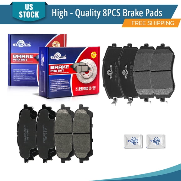 YXPCARS Front Rear Ceramic Brake Pads (D929 BD1004), Brake Pads Set for 2004 - 2008 Subaru Forester 2004-2005 Impreza