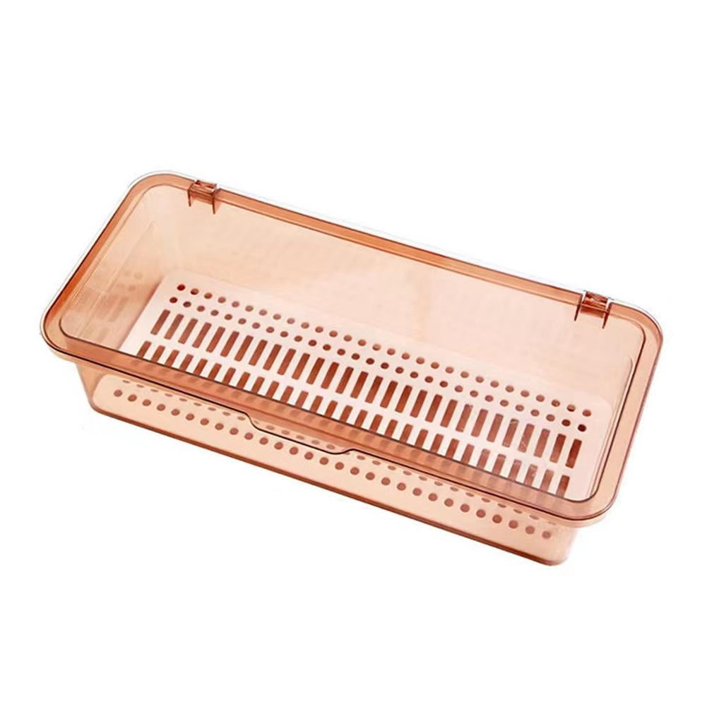 Lot De 2 Boîtes De Rangement Pour Couverts Avec égouttoir – Organisateur Ustensiles Cuisine 28x13x7 Cm – En PP Transparent - 4
